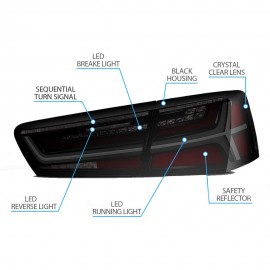 AUDI A6 C7 MATRIX TAIL LIGHT SMOKE