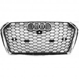 AUDI A4 B9 RS4 LOOK FRONT GRILL SILVER