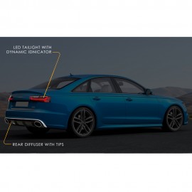 AUDI A6 C7 S6 CONVERSION BODY KIT WITH DIFFUSER