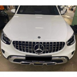 MERCEDES BENZ GLS X253 FACELIFT GTR SILVER FRONT GRILL