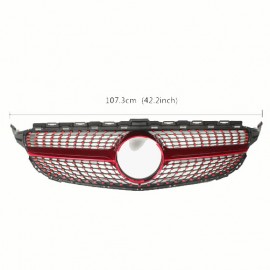 MERCEDES BENZ C CLASS W205 DIAMOND FRONT GRILL RED