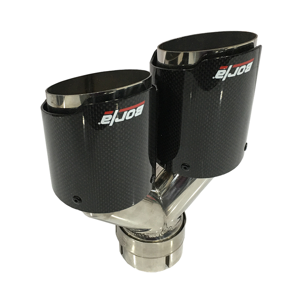 UNIVERSAL BORLA GLOSSY DUAL EXHAUST TIP