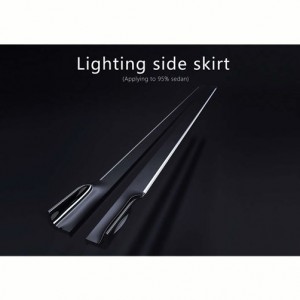 UNIVERSAL SIDE SKIRTS LED BLUE BY MOBILE APP 1820M..