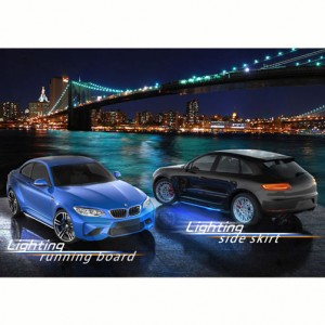 UNIVERSAL SIDE SKIRTS LED BLUE BY MOBILE APP 1720M..