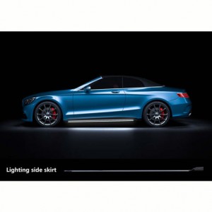 UNIVERSAL SIDE SKIRTS LED BLUE BY MOBILE APP 2020M..