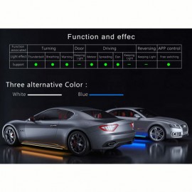 UNIVERSAL SIDE SKIRTS LED WHITE BY MOBILE APP 2120MM