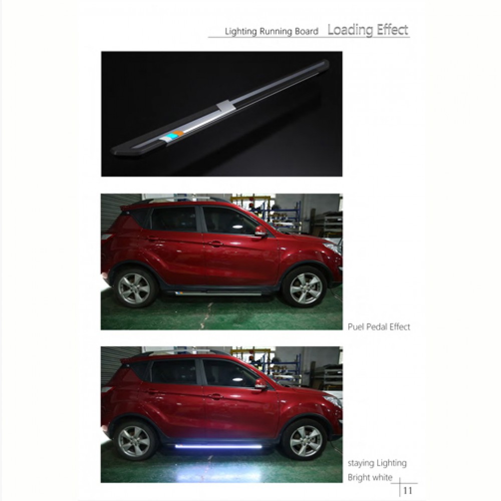 UNIVERSAL RUNNING BOARD LED BLUE BY MOBILE APP 1900MM